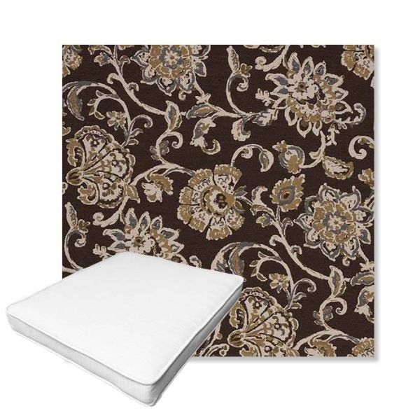 Picture of Martha Floral Garden Path | Boxed Outdoor Dining Chair Seat Cushions - Sunbrella© Fabric