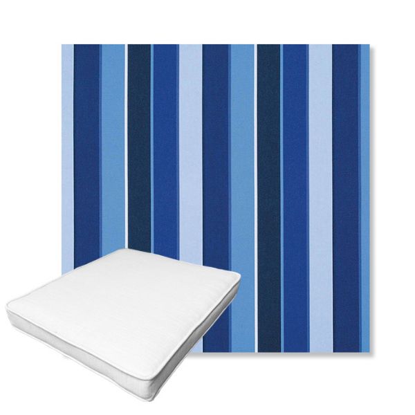 Picture of Milano Cobalt | Boxed Outdoor Dining Chair Seat Cushions - Sunbrella© Fabric