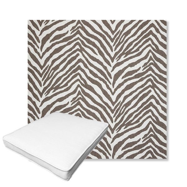 Picture of Namibia Grey | Boxed Outdoor Dining Chair Seat Cushions - Sunbrella© Fabric