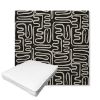 Picture of Nema Newsprint | Boxed Outdoor Dining Chair Seat Cushions - Sunbrella© Fabric