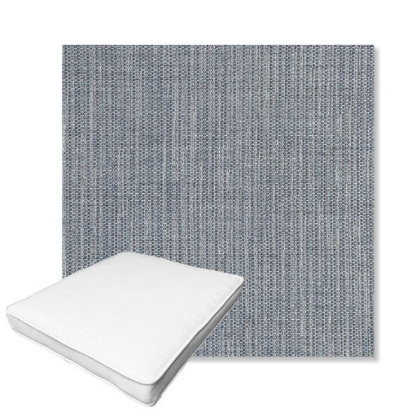 Picture of Nova Denim | Boxed Outdoor Dining Chair Seat Cushions - Sunbrella© Fabric