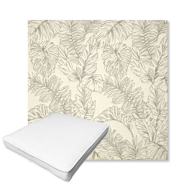 Picture of Palma Whitesand | Boxed Outdoor Dining Chair Seat Cushions - Sunbrella© Fabric