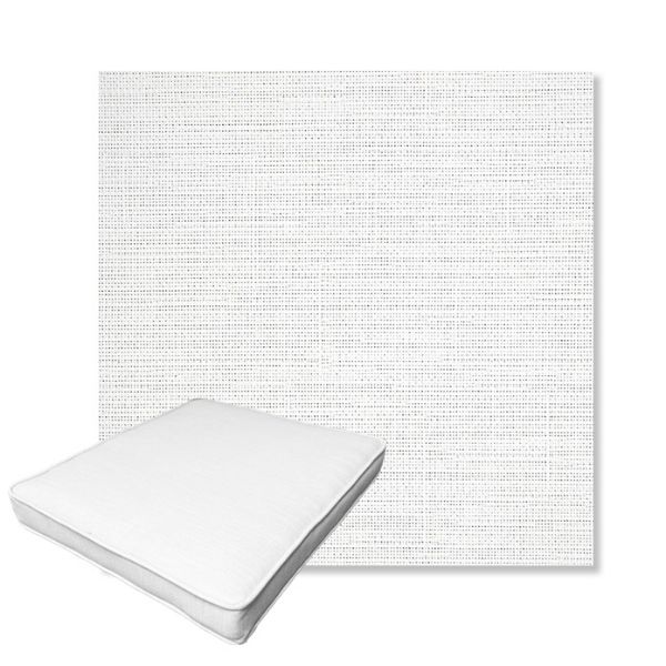Picture of Piazza White | Boxed Outdoor Dining Chair Seat Cushions - Sunbrella© Fabric