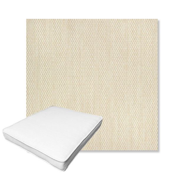 Picture of Pique Flax | Boxed Outdoor Dining Chair Seat Cushions - Sunbrella© Fabric