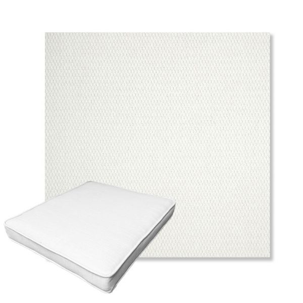 Picture of Pique Salt | Boxed Outdoor Dining Chair Seat Cushions - Sunbrella© Fabric