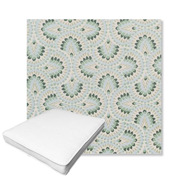 Picture of Plume Spring | Boxed Outdoor Dining Chair Seat Cushions - Sunbrella© Fabric