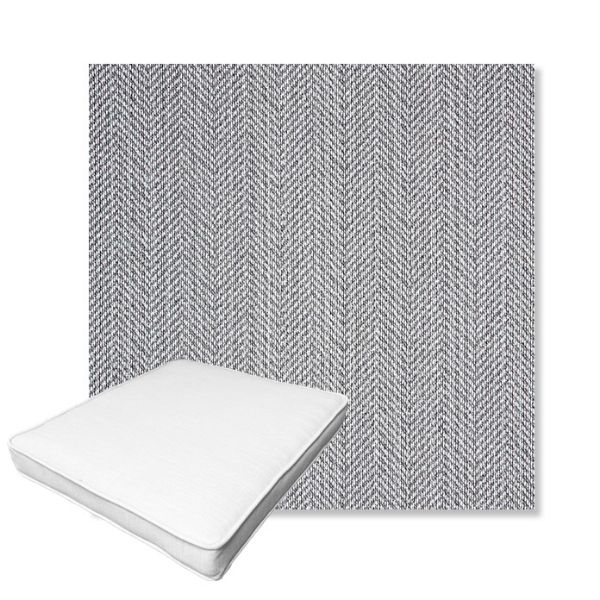Picture of Posh Graphite | Boxed Outdoor Dining Chair Seat Cushions - Sunbrella© Fabric