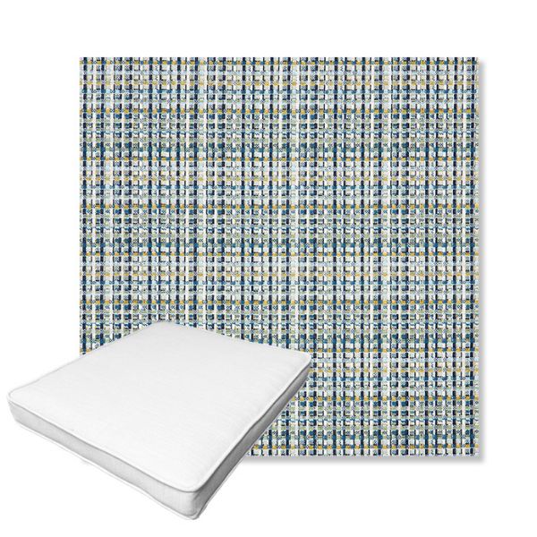 Picture of Principle Lagoon | Boxed Outdoor Dining Chair Seat Cushions - Sunbrella© Fabric