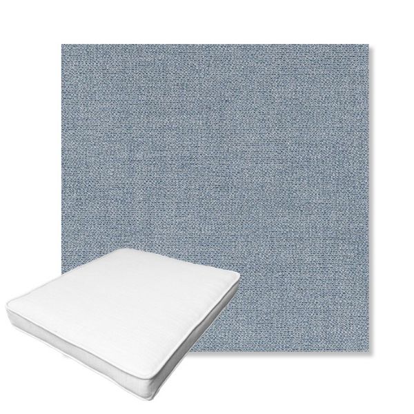 Picture of Remix Denim | Boxed Outdoor Dining Chair Seat Cushions - Sunbrella© Fabric