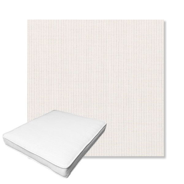 Picture of Replay Linen | Boxed Outdoor Dining Chair Seat Cushions - Sunbrella© Fabric