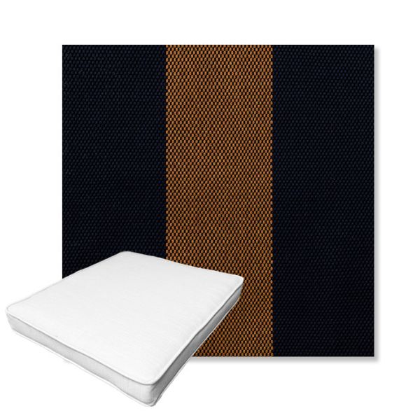 Picture of Rothko Bourbon Blue | Boxed Outdoor Dining Chair Seat Cushions - Sunbrella© Fabric