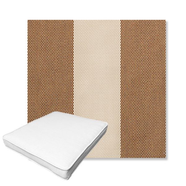 Picture of Rothko Latte | Boxed Outdoor Dining Chair Seat Cushions - Sunbrella© Fabric