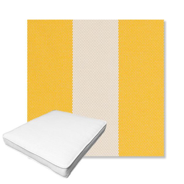 Picture of Rothko Lemonade | Boxed Outdoor Dining Chair Seat Cushions - Sunbrella© Fabric