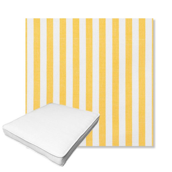 Picture of Sail Away Sunflower | Boxed Outdoor Dining Chair Seat Cushions - Sunbrella© Fabric