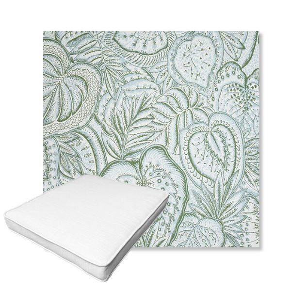 Picture of Sensibilty Spring | Boxed Outdoor Dining Chair Seat Cushions - Sunbrella© Fabric