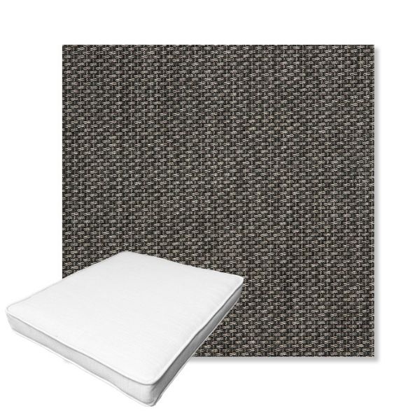 Picture of Tailored Smoke | Boxed Outdoor Dining Chair Seat Cushions - Sunbrella© Fabric