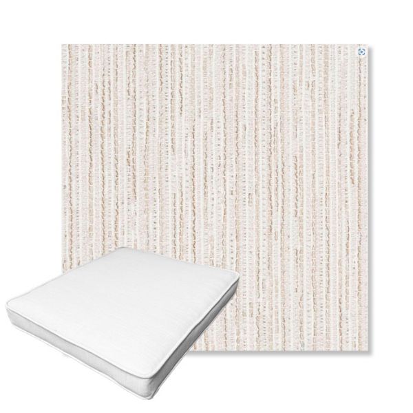 Picture of Tectonic Parchment | Boxed Outdoor Dining Chair Seat Cushions - Sunbrella© Fabric