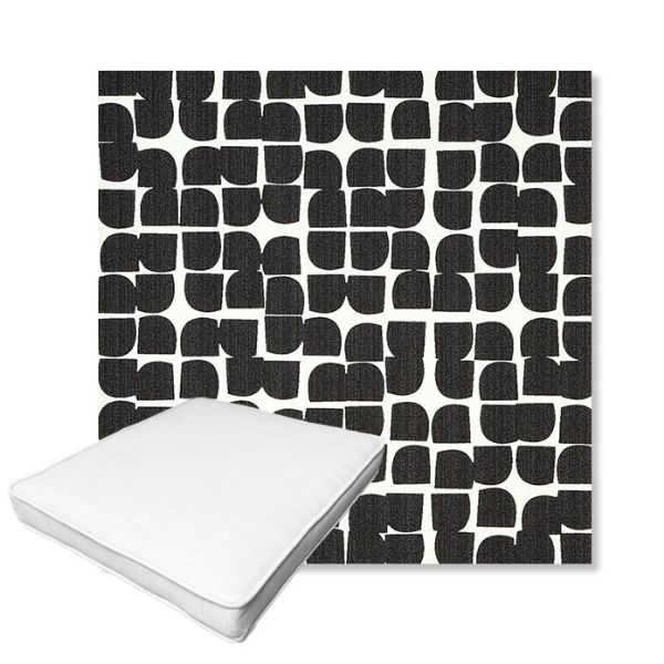 Picture of Toggle Inkblot | Boxed Outdoor Dining Chair Seat Cushions - Sunbrella© Fabric