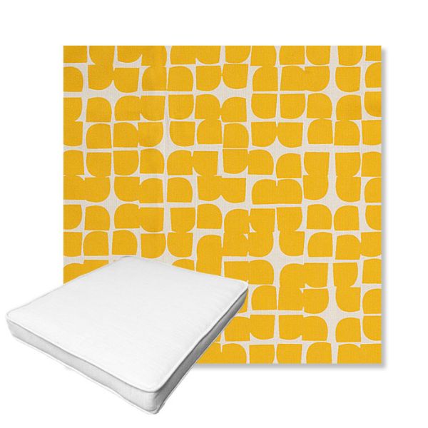Picture of Toggle Lemon Drop | Boxed Outdoor Dining Chair Seat Cushions - Sunbrella© Fabric