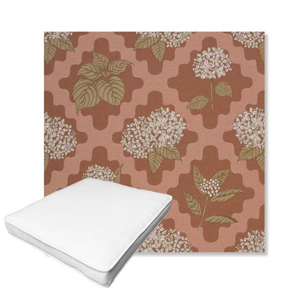Picture of Trellis Primrose | Boxed Outdoor Dining Chair Seat Cushions - Sunbrella© Fabric