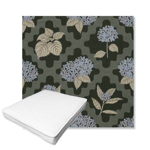 Picture of Trellis Topiary | Boxed Outdoor Dining Chair Seat Cushions - Sunbrella© Fabric