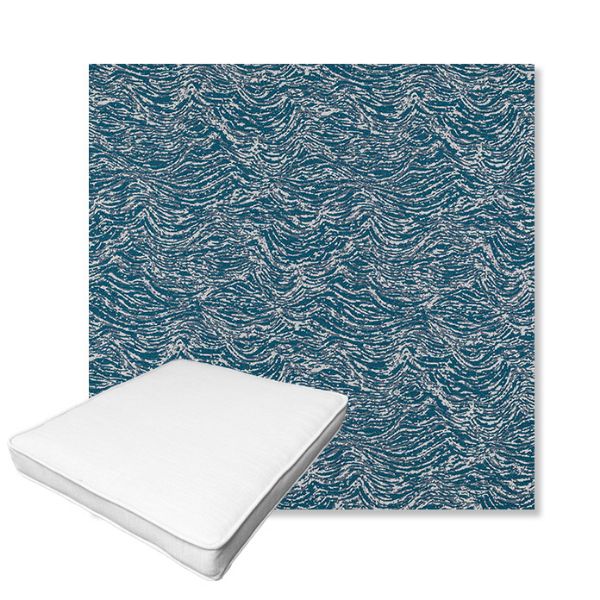 Picture of Undercurrent Lagoon | Boxed Outdoor Dining Chair Seat Cushions - Sunbrella© Fabric