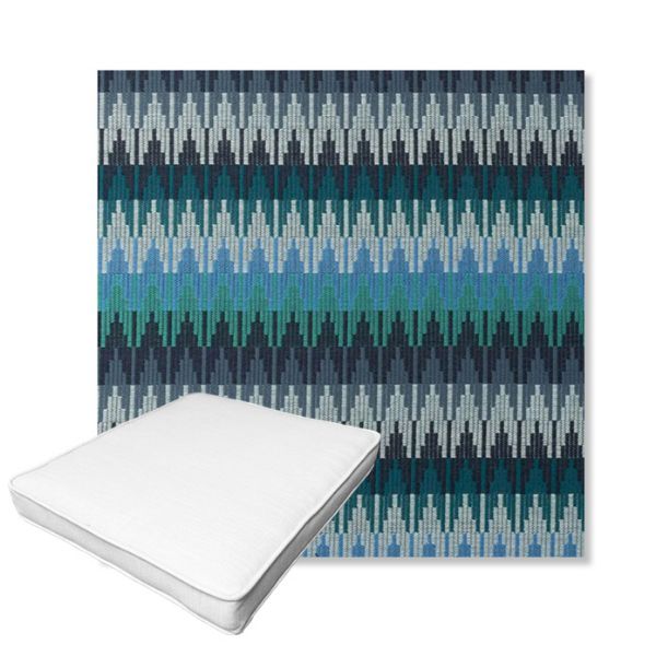 Picture of Valley Lagoon | Boxed Outdoor Dining Chair Seat Cushions - Sunbrella© Fabric