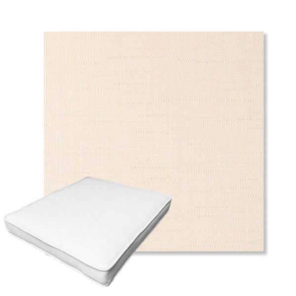 Picture of Willa Cream | Boxed Outdoor Dining Chair Seat Cushions - Sunbrella© Fabric