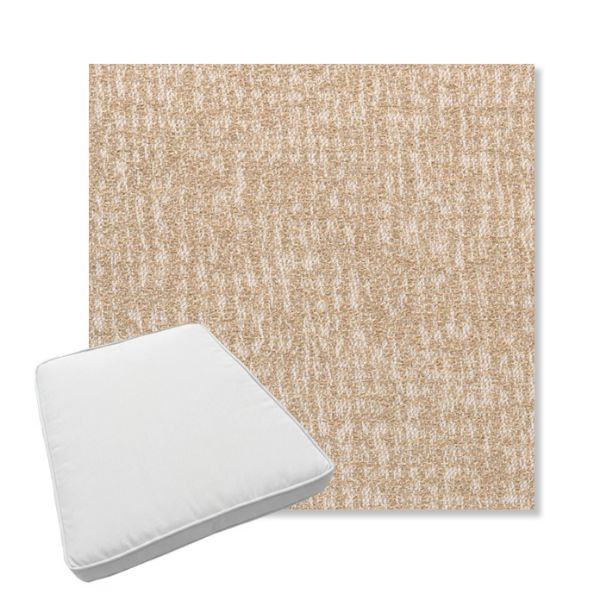 Picture of Abstraction Camel | Boxed Trapezoid Outdoor Dining Chair Seat Cushions - Sunbrella© Fabric