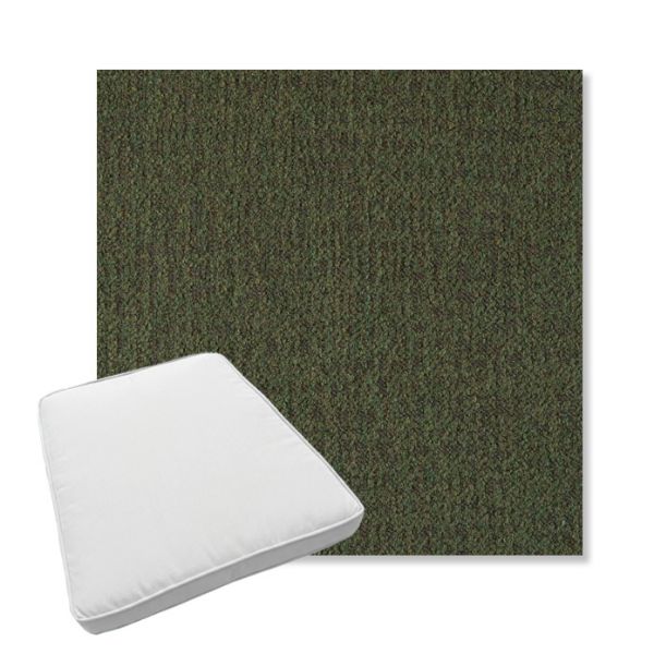Picture of Abstraction Juniper | Boxed Trapezoid Outdoor Dining Chair Seat Cushions - Sunbrella© Fabric