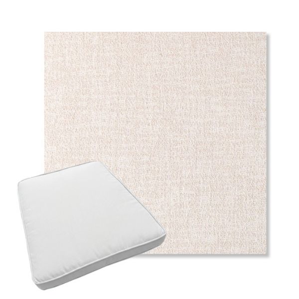 Picture of Abstraction Parchment | Boxed Trapezoid Outdoor Dining Chair Seat Cushions - Sunbrella© Fabric