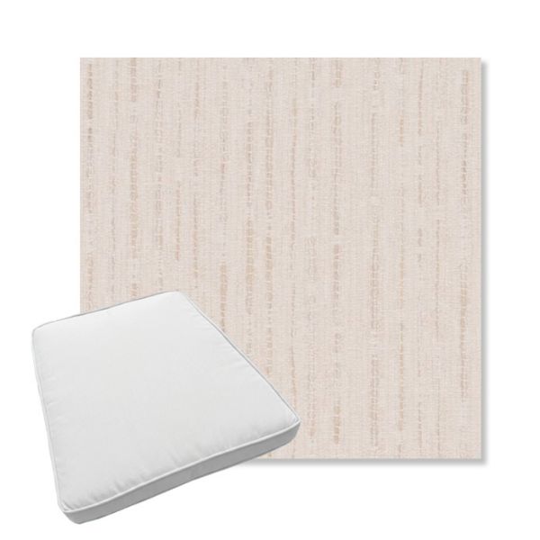 Picture of Abundant Parchment | Boxed Trapezoid Outdoor Dining Chair Seat Cushions - Sunbrella© Fabric