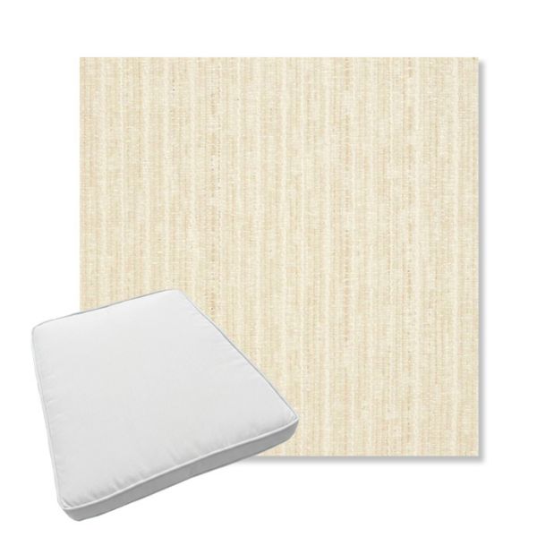 Picture of Abundant Snow | Boxed Trapezoid Outdoor Dining Chair Seat Cushions - Sunbrella© Fabric