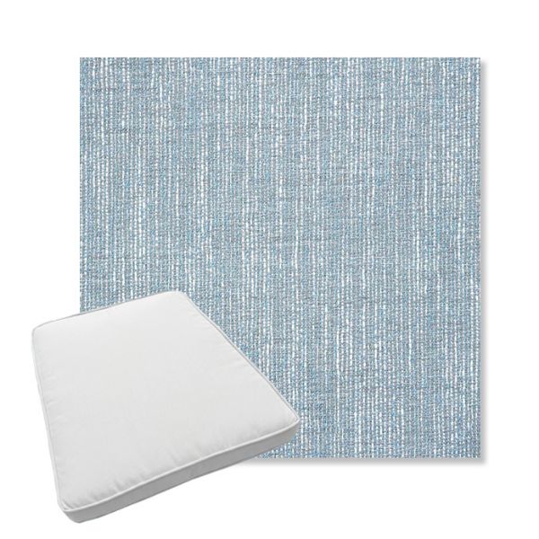 Picture of Adena Celeste | Boxed Trapezoid Outdoor Dining Chair Seat Cushions - Sunbrella© Fabric