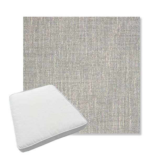 Picture of Adena Pebble | Boxed Trapezoid Outdoor Dining Chair Seat Cushions - Sunbrella© Fabric