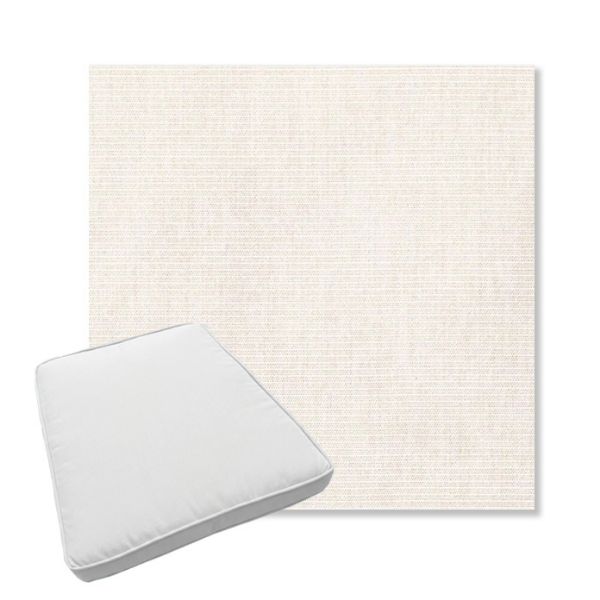Picture of Ambrose Linen | Boxed Trapezoid Outdoor Dining Chair Seat Cushions - Sunbrella© Fabric
