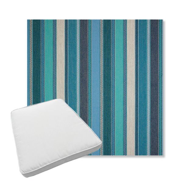 Picture of Ascend Oasis | Boxed Trapezoid Outdoor Dining Chair Seat Cushions - Sunbrella© Fabric
