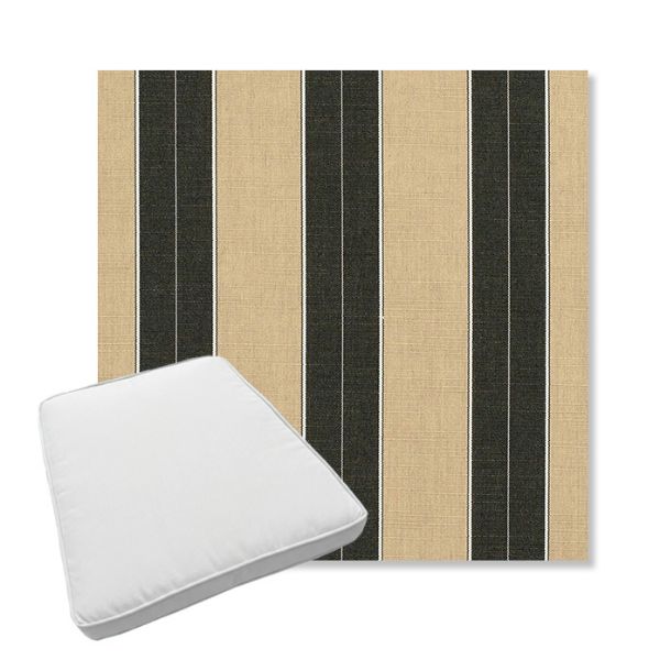 Picture of Berenson Tuxedo | Boxed Trapezoid Outdoor Dining Chair Seat Cushions - Sunbrella© Fabric
