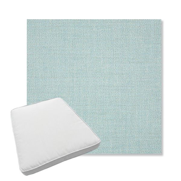 Picture of Bliss Dew | Boxed Trapezoid Outdoor Dining Chair Seat Cushions - Sunbrella© Fabric