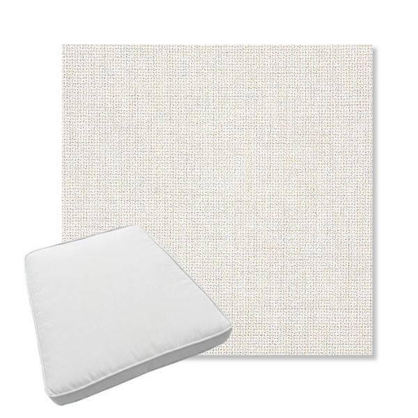 Picture of Bliss Linen | Boxed Trapezoid Outdoor Dining Chair Seat Cushions - Sunbrella© Fabric