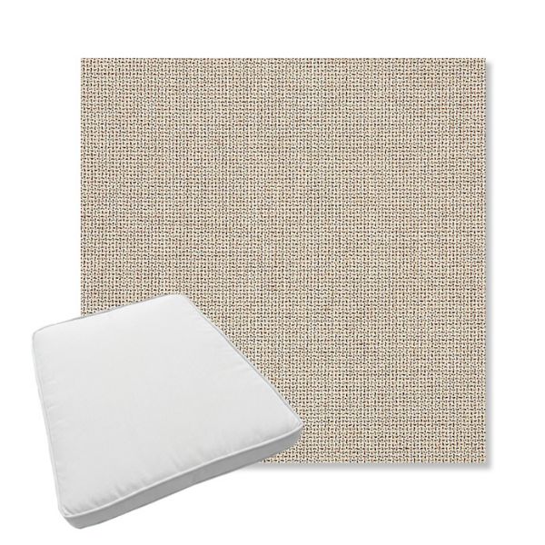 Picture of Bliss Sand | Boxed Trapezoid Outdoor Dining Chair Seat Cushions - Sunbrella© Fabric