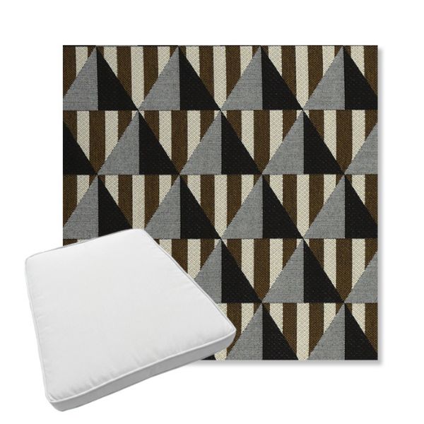 Picture of Buoy Pebble Beach | Boxed Trapezoid Outdoor Dining Chair Seat Cushions - Sunbrella© Fabric