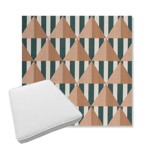 Picture of Buoy Santa Monica | Boxed Trapezoid Outdoor Dining Chair Seat Cushions - Sunbrella© Fabric