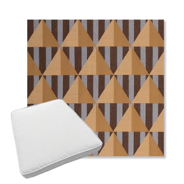Picture of Buoy Sunset | Boxed Trapezoid Outdoor Dining Chair Seat Cushions - Sunbrella© Fabric
