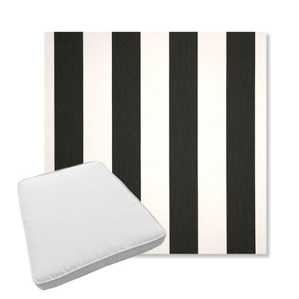 Picture of Cabana Classic | Boxed Trapezoid Outdoor Dining Chair Seat Cushions - Sunbrella© Fabric