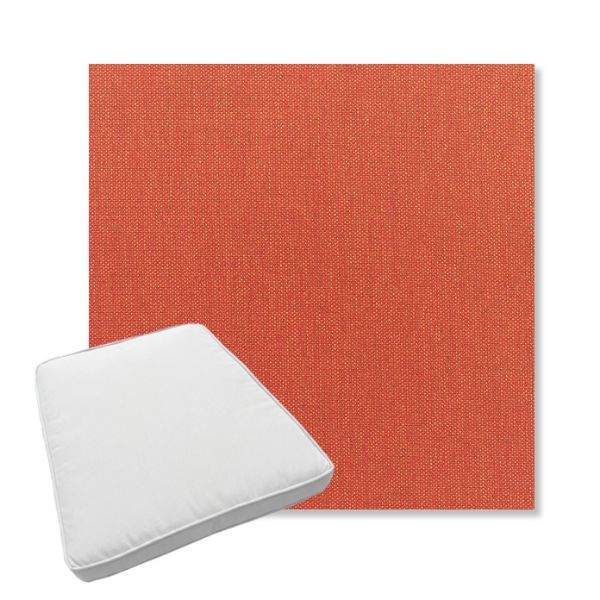 Picture of Canvas Brick | Boxed Trapezoid Outdoor Dining Chair Seat Cushions - Sunbrella© Fabric