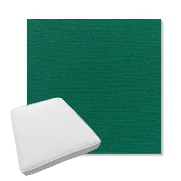 Picture of Canvas Forest Green | Boxed Trapezoid Outdoor Dining Chair Seat Cushions - Sunbrella© Fabric