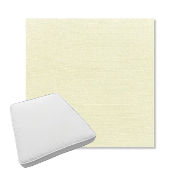 Picture of Canvas Natural | Boxed Trapezoid Outdoor Dining Chair Seat Cushions - Sunbrella© Fabric