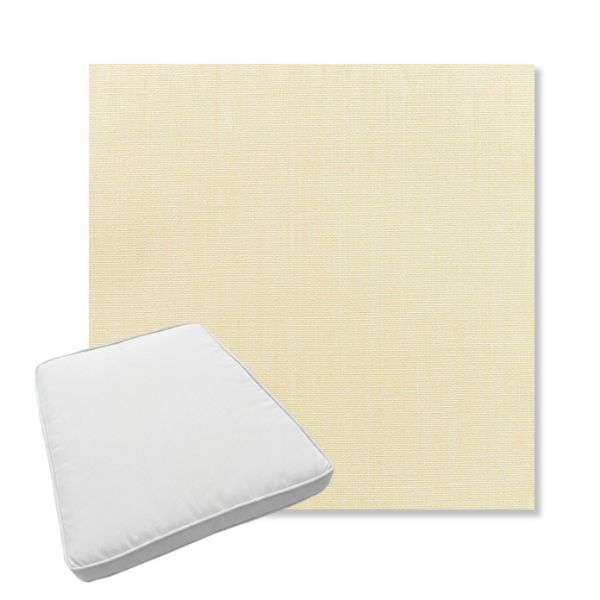 Picture of Canvas Vellum | Boxed Trapezoid Outdoor Dining Chair Seat Cushions - Sunbrella© Fabric