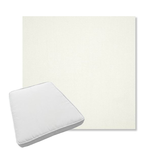 Picture of Canvas White | Boxed Trapezoid Outdoor Dining Chair Seat Cushions - Sunbrella© Fabric
